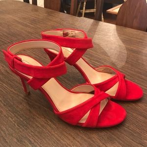 Antonio Melani Strappy Red Pumps